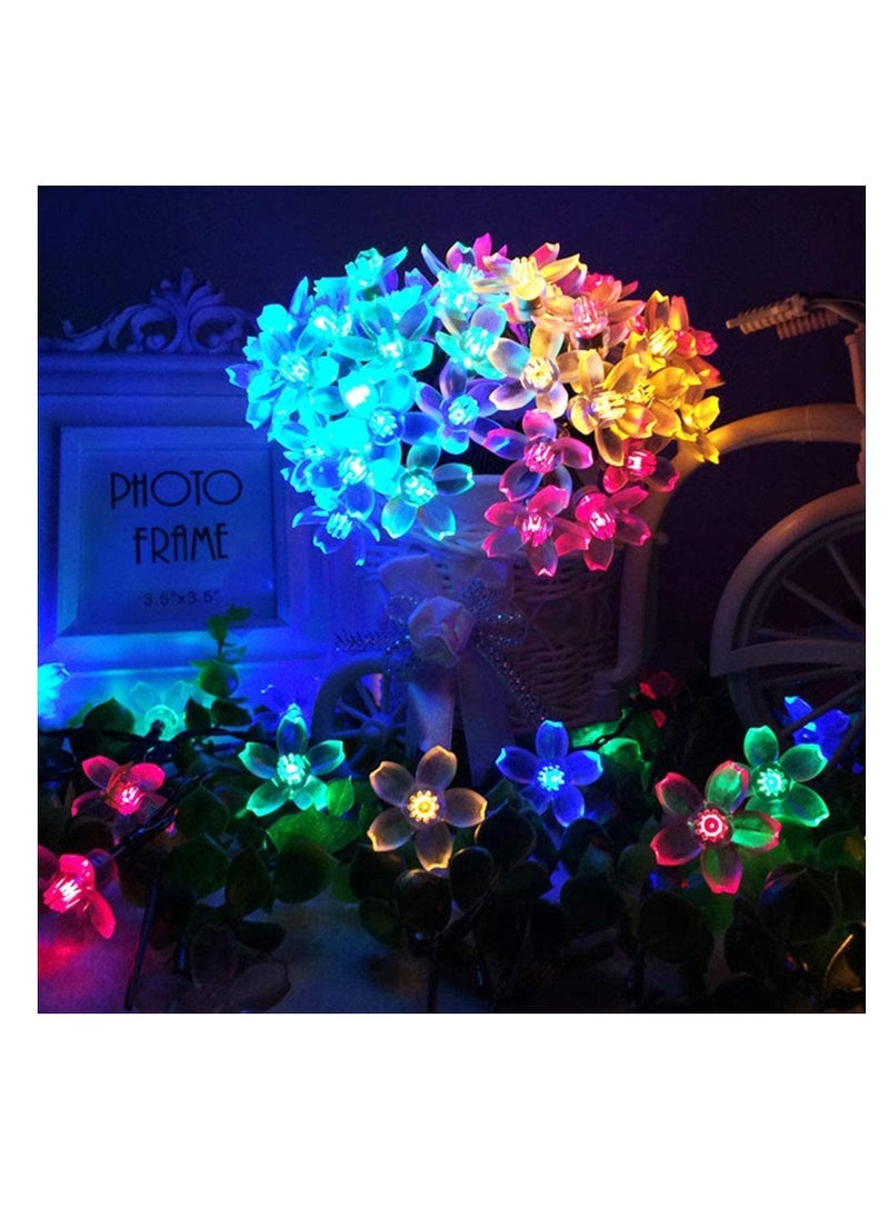 Y&D - Solar Lights Outdoor, Waterproof Flower Powered Fairy String with 8 Modes for Garden, Patio, Yard, Gazebo Tree, Parties - Image 1
