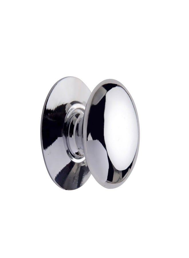 HOBKNOBS Victorian Classic Chrome Plated (21 mm Dia) Cabinet Drawers/Wardrobe/Kitchen Door Pull Handle Knobs - White & Silver - Image 2