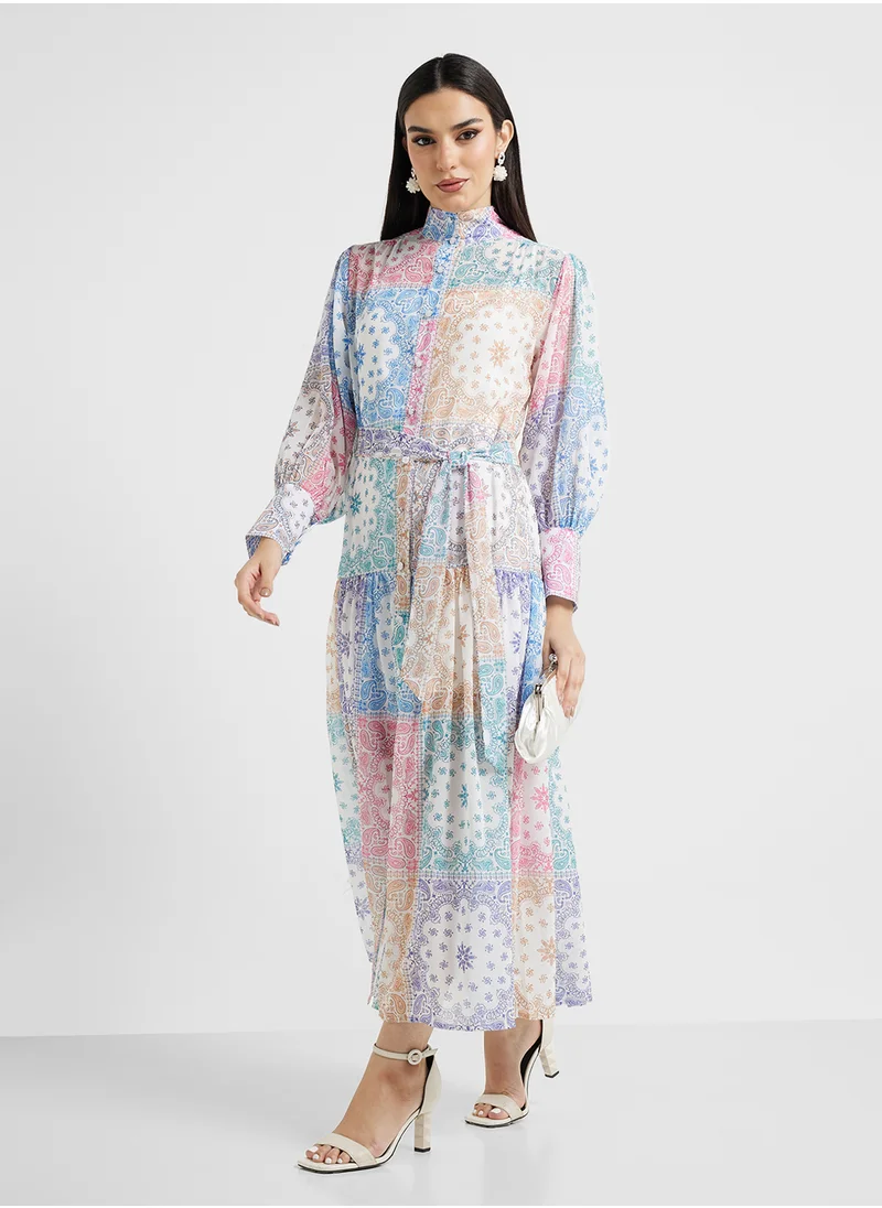 Khizana Geometric Print Dress