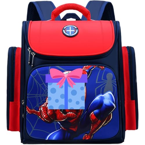 PALAY ® Fancyku® School Backpack for Boy Kids Waterpoof Large Capacity School Bag, Travel, Camping, Burden-relief Backpack for Kids Gift (6-12 Years Old), Red - Image 1