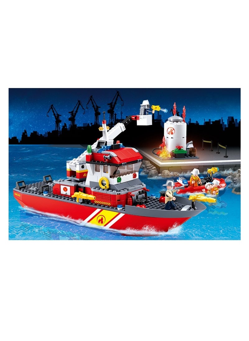 Sluban Sluban - Fireboat with Oil Tank Bricks Set 429 Pieces - M38-B0630M38-B0630 - Image 3