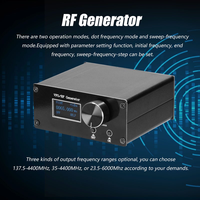 VFO RF Generator Dot Swept Frequency Amplitude Adjustable 0.5PPM Radio Frequency Signal Source SMA Output Interface - Image 4