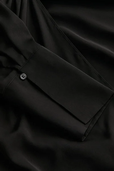 H&M Polo Neck Front Twist Shirt Dress