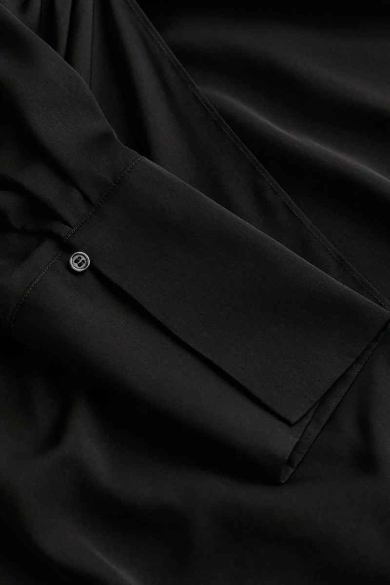 H&M Polo Neck Front Twist Shirt Dress