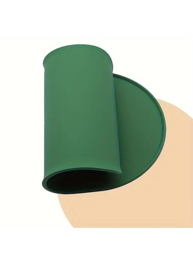 Beige Small Silicone Feeding Mat for Pets Cats Dogs Non Slip Anti Overflow Dirt Resistant Easy Clean Household Bowl Supplies - Image 5