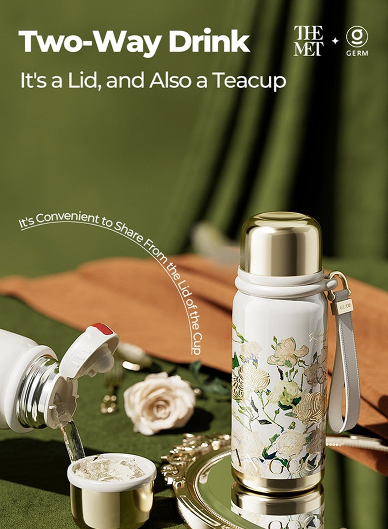 GERM Oleanders Mini Sport Vacuum Bottle 580ml | GERM × THE MET Van Gogh Series Stainless Steel Insulated Thermos with Cup Lid | BPA-Free Leak-Proof Hot & Cold Flask | Artistic Travel Mug Inspired by Van Gogh - Image 4