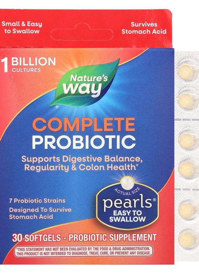 Nature's Complete Probiotic Pearls 1 Billion CFU 30 Softgels 