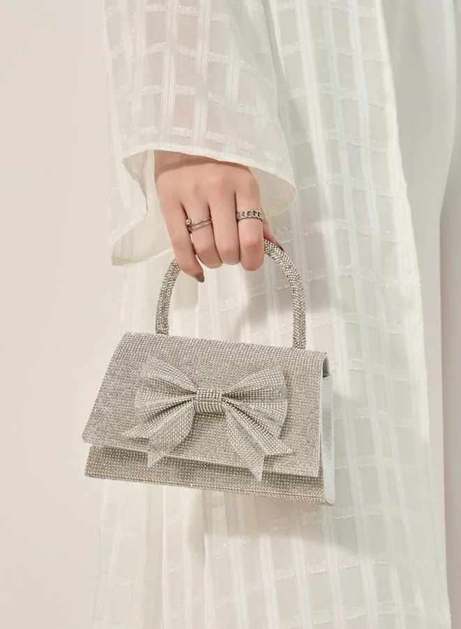 Styli Embellished Bow Detail Handbag