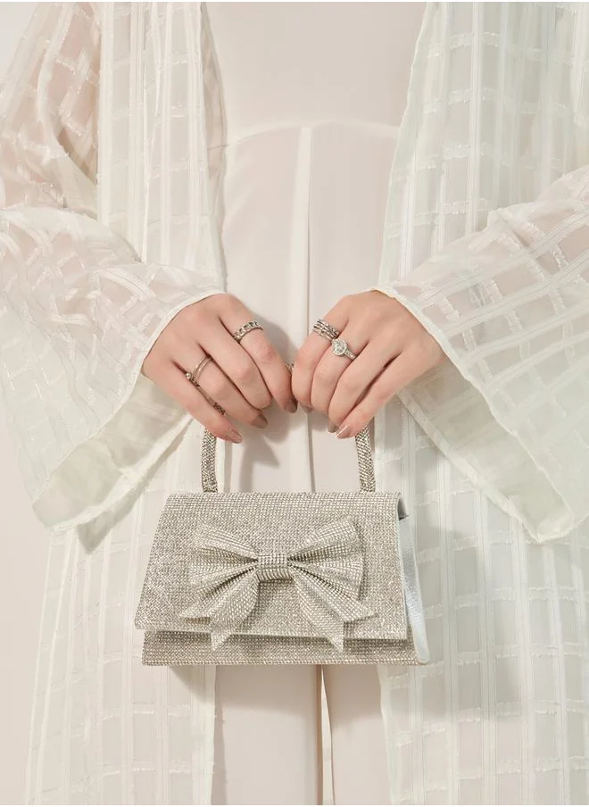 Styli Embellished Bow Detail Handbag