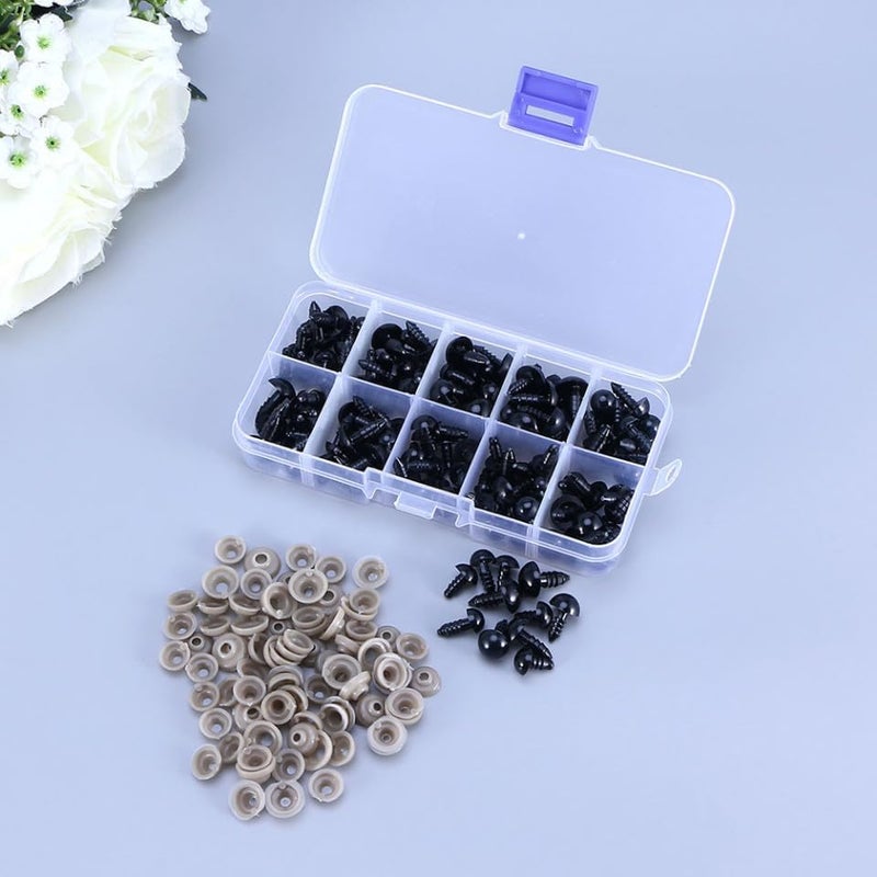 FONDOTIN 284Pcs Plastic Doll Eyes Safe DIY Eyes for Puppet Crafts Quality Plastic with Effect for Making Craft Projects Includes Storage Box - Image 5