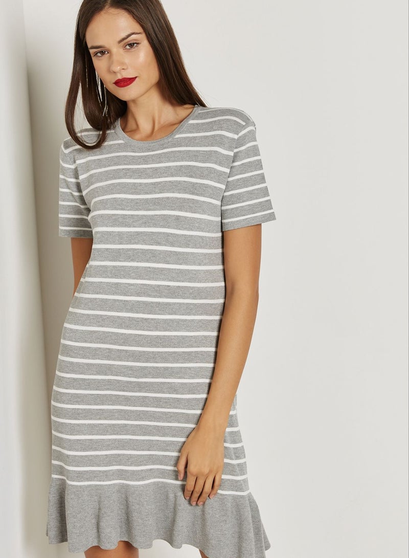 LUMIERE Stripe Shift Dress - Image 1