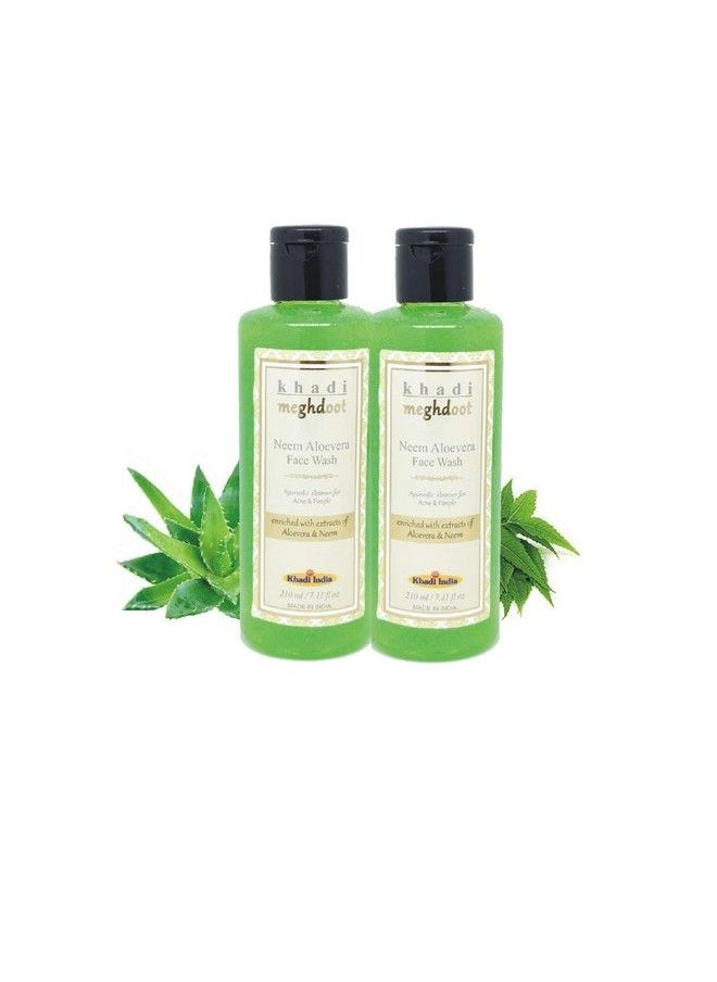 KHADI MEGHDOOT Neem Aloevera Face Wash 210Ml (Pack Of 2)  - Image 2