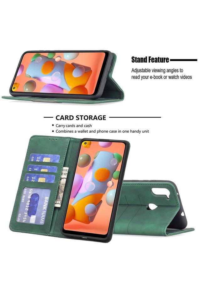 اس-توب جراب لهاتف Samsung Galaxy A11 مصنوع من الجلد المغناطيسي - Image 4