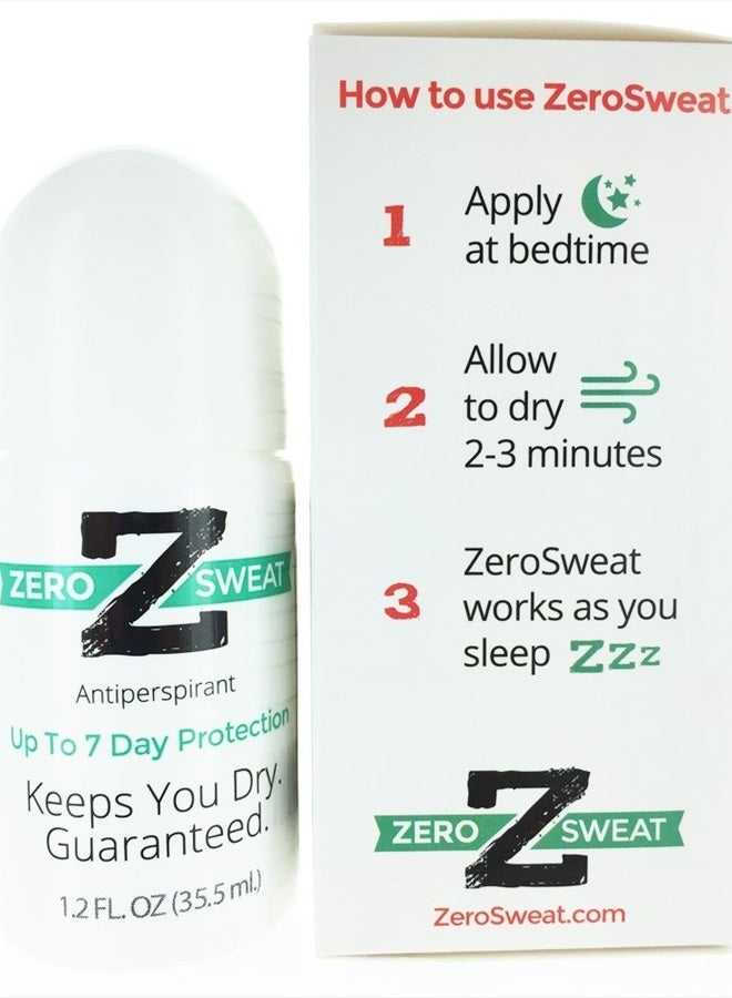 zerosweat Antiperspirant Deodorant | Clinical Strength Hyperhidrosis Treatment - Reduces Armpit Sweat 1.2 Fl.Oz - Image 2