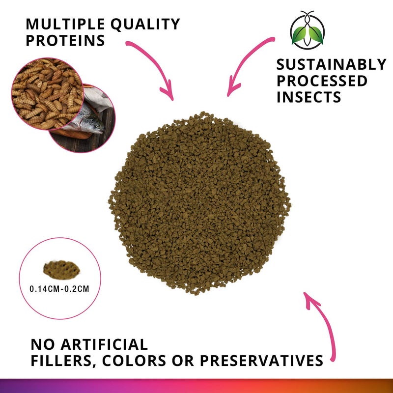 Fluval Bug Bites Color Enhancing Fish Food for Tropical Fish, Granules for Medium to Large Sized Fish, 1.6 oz., A6589, Brown - Image 2