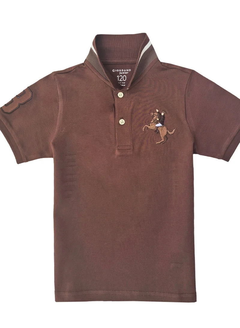 جيوردانو قبعة بولو نابليون للأطفال: بيكيه كلاسيكي، تطريز جريء، راحة طوال اليوم