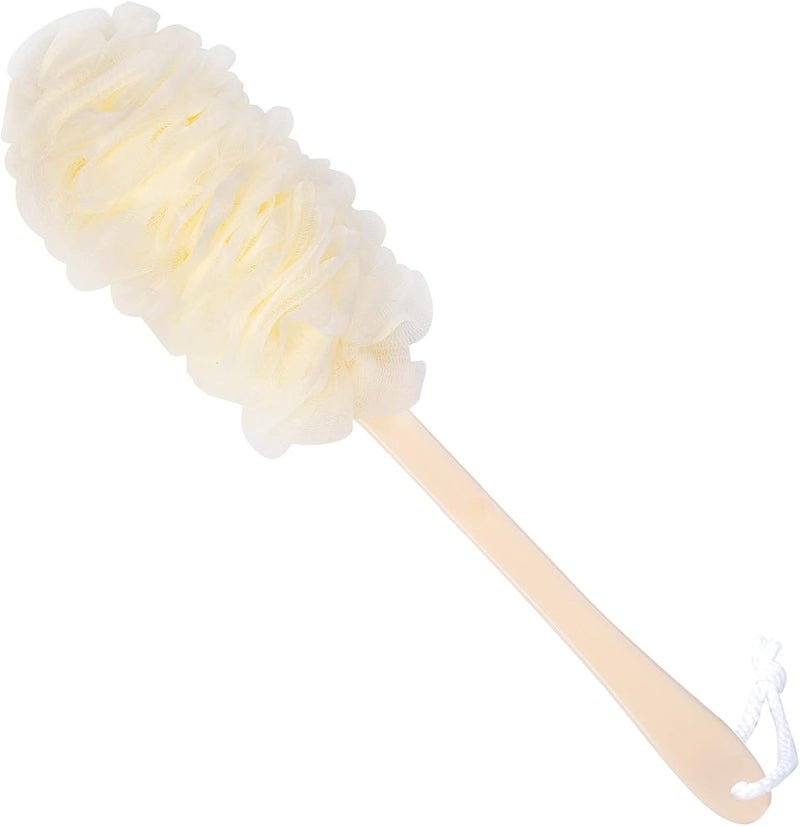 Arswin Back Scrubber for Shower, Loofah Long Handle Bath Body Brush, Soft Nylon Mesh Sponge On a Stick for Shower Men Women Kids Elderly, Exfoliating Scrub Cleaning Luffa for All Kinds of Skin(White) - Image 1