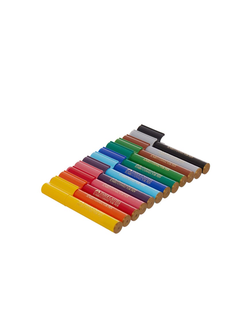 FABER-CASTELL - Faber-CastellJUMBO CONNECTOR FELT PEN 12 COLOR - Image 1