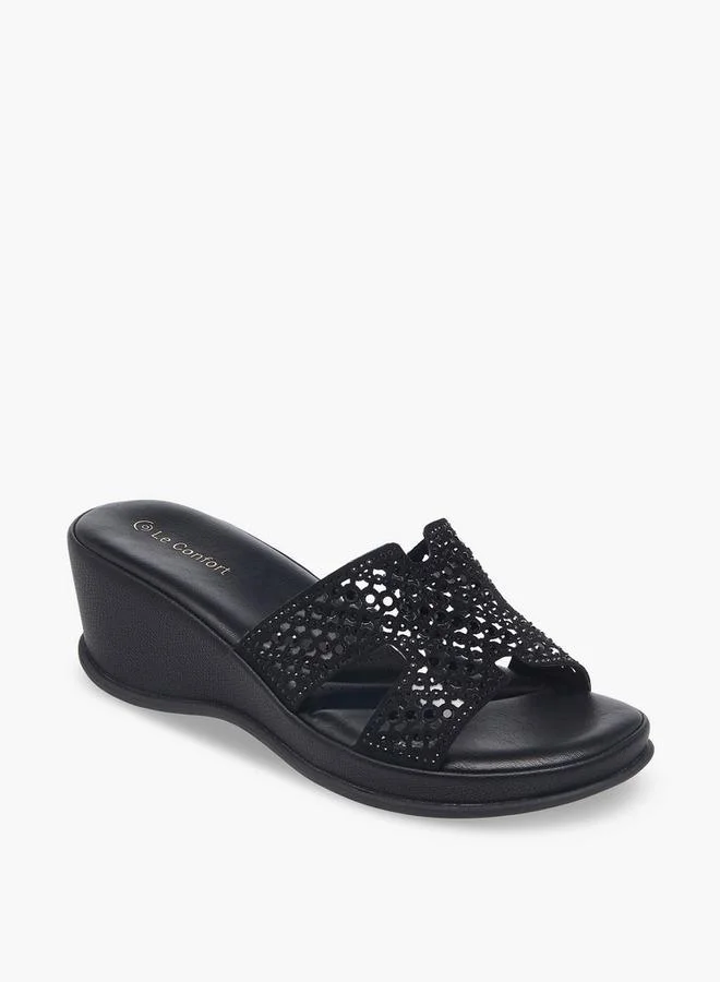 لو كونفورت Women Embellished Wedge Heel Sandals