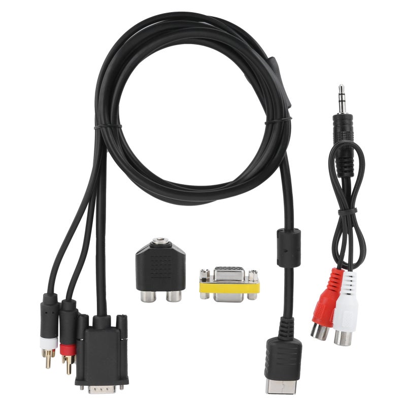 VGA Cable with Audio Converter Made of Oxygen-Free Copper - High Shielding Design VGA High Definition Cable for Sega Dreamcast DC - Image 1