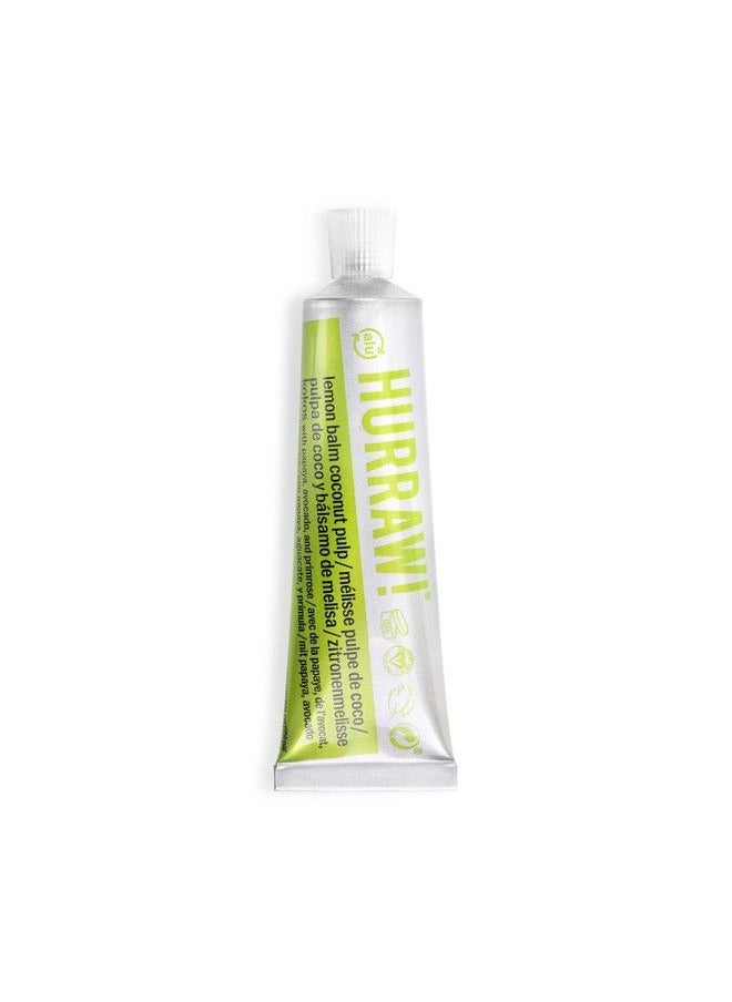 Hurraw! Balmtoo Squeezable Balm Lemon Balm Coconut Pulp: Thick rich and ultramoisturizing for anywhere application Body face lips neck fingers toes 1 tube = 7 sticks of lip balm Natural Organic Made in USA  - Image 1