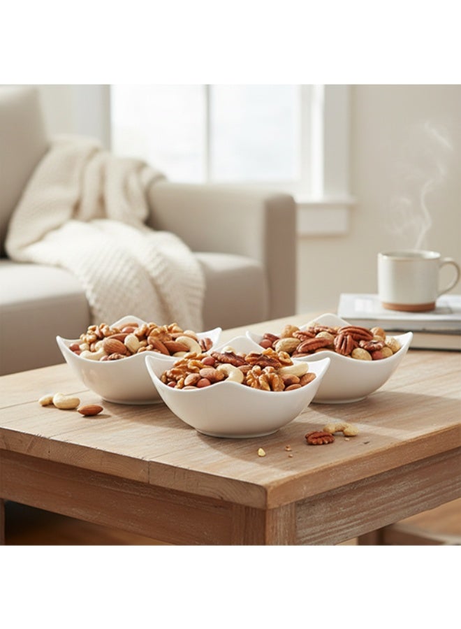 Shallow ISA 3PCS Porcelain Bowl Set – 12cm White Snack & Serving Bowls for Daily Use, Elegant, Ramadan, Eid, Diwali & Festive Hosting - Image 5