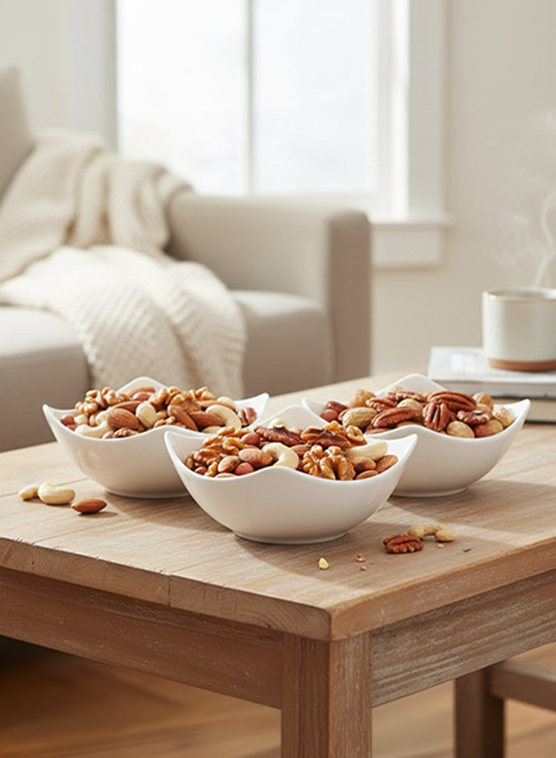 Shallow ISA 3PCS Porcelain Bowl Set – 12cm White Snack & Serving Bowls for Daily Use, Elegant, Ramadan, Eid, Diwali & Festive Hosting - Image 5