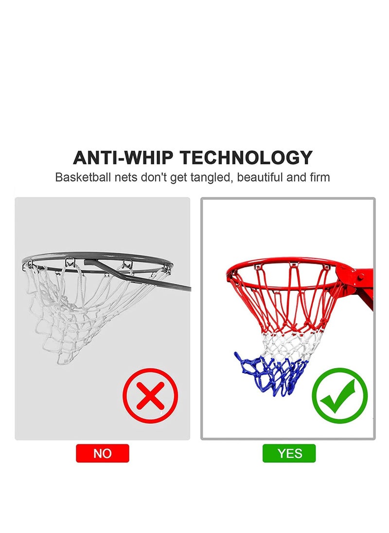 Cuken 2-Piece Basketball Net 300g, 55cm length, 5mm Wire diameter, Wire diameter All Weather Anti Whip 12 Loops for Indoor Outdoor Professional Competitions  - Image 4