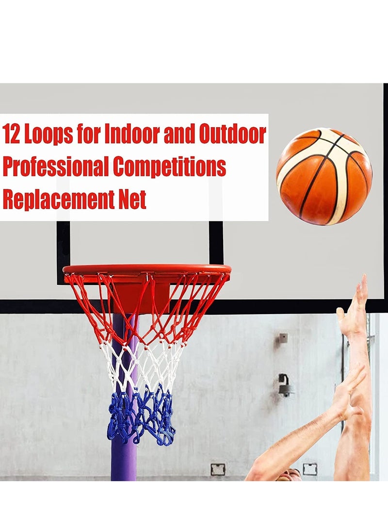 Cuken 2-Piece Basketball Net 300g, 55cm length, 5mm Wire diameter, Wire diameter All Weather Anti Whip 12 Loops for Indoor Outdoor Professional Competitions  - Image 5