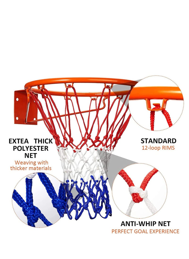 Cuken 2-Piece Basketball Net 300g, 55cm length, 5mm Wire diameter, Wire diameter All Weather Anti Whip 12 Loops for Indoor Outdoor Professional Competitions  - Image 3