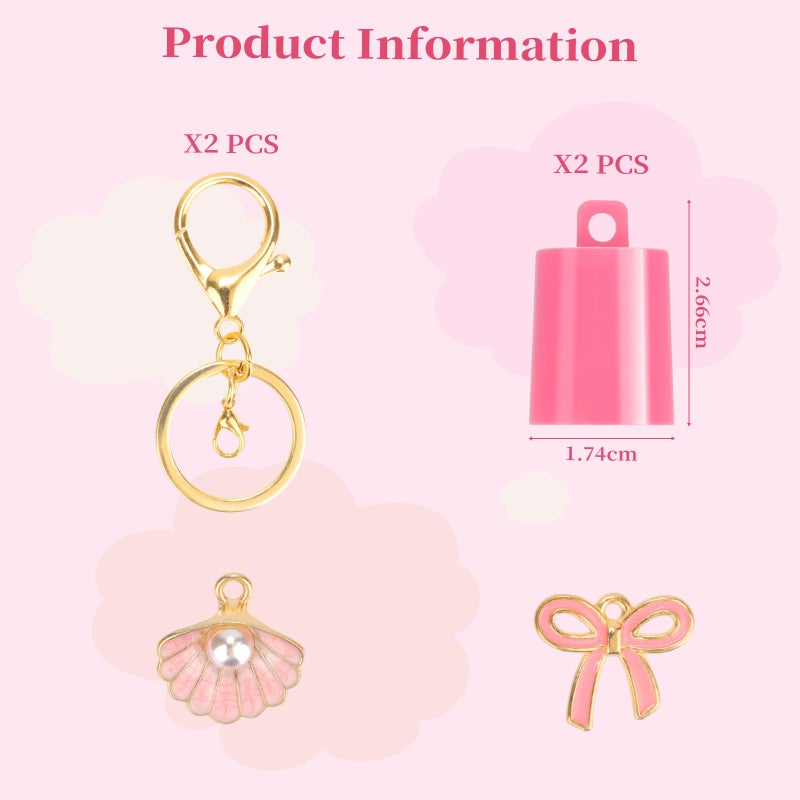 Maoolmht Keychain Holder Compatible with Aquaphor 0.35 oz Lip Repair, 2 Pack Portable Keychain Cap Compatible with Aquaphor Lip Balm (Pink) - Image 3