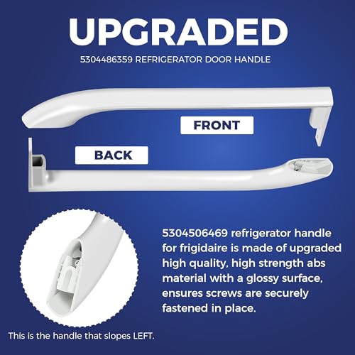 Romalon 5304486359 Refrigerator Door Handle 16 3/4" Replace 5304506469 5304504507 5304497105 AP6036330 242059504 Freezer Side FFTR1814QW4A FFTR1821QW0 FFTR1821QW1 FFTR1814QW3 LFTR1814LWK by Romalon - Image 4