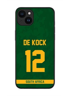 Cover for iPhone 15 Case , Rugged Black Slim fit Soft Flexible Thin Protective Phone Cases - Player Name - David Miller, Jersey Number- 10