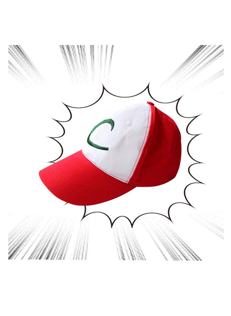 Pokemon Ash Ketchum Costume Kid Monster Trainer Cosplay Jacket Hat Gloves Coat - Image 4