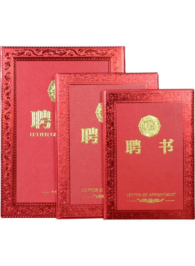 Tianshun A4 Appointment Letter, Employment Contract, Engagement Letter, Appointment Letter, Custom-Made Appointment Letter Cover, Certificate Cover, Outer Cover, Inner Pages, Printing Customization, Logo, 12K Size, 10 Books Per Pack (Including 20 A4 Inner Pages) - Image 1
