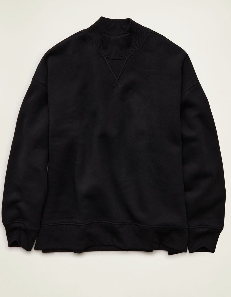 American Eagle AE Everyday Luxe Mock Neck Sweatshirt - Image 1