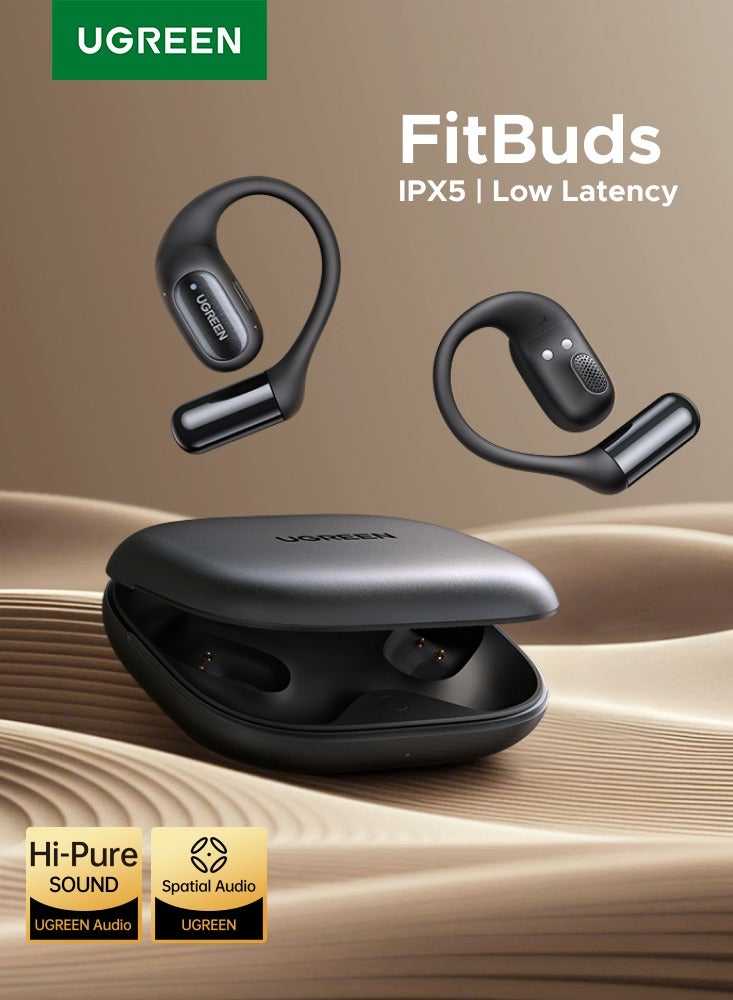 يو جرين سماعات أذن لاسلكية S7 FitBuds مفتوحة الأذن، سماعات بلوتوث مريحة مع عمر بطارية طويل يصل إلى 28 ساعة، اتصال بجهازين، شحن سريع، سماعات أذن بلوتوث مفتوحة الأذن للرياضة أو اللياقة البدنية - Image 1