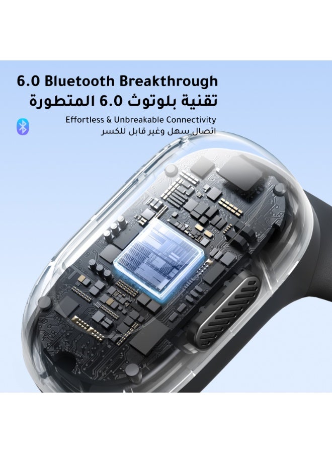 يو جرين سماعات أذن لاسلكية S7 FitBuds مفتوحة الأذن، سماعات بلوتوث مريحة مع عمر بطارية طويل يصل إلى 28 ساعة، اتصال بجهازين، شحن سريع، سماعات أذن بلوتوث مفتوحة الأذن للرياضة أو اللياقة البدنية - Image 5