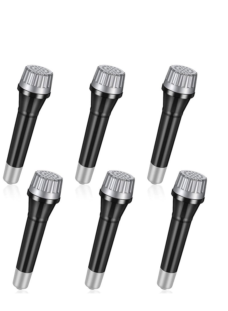 Excefore 6 Pack Plastic Microphones Bulk Toy Microphone Set Birthday Party Favors 5.7 Inch Pretend Play Plastic Mics for Karaoke Fun Goody Bag Fillers for Boys Girls - Image 1
