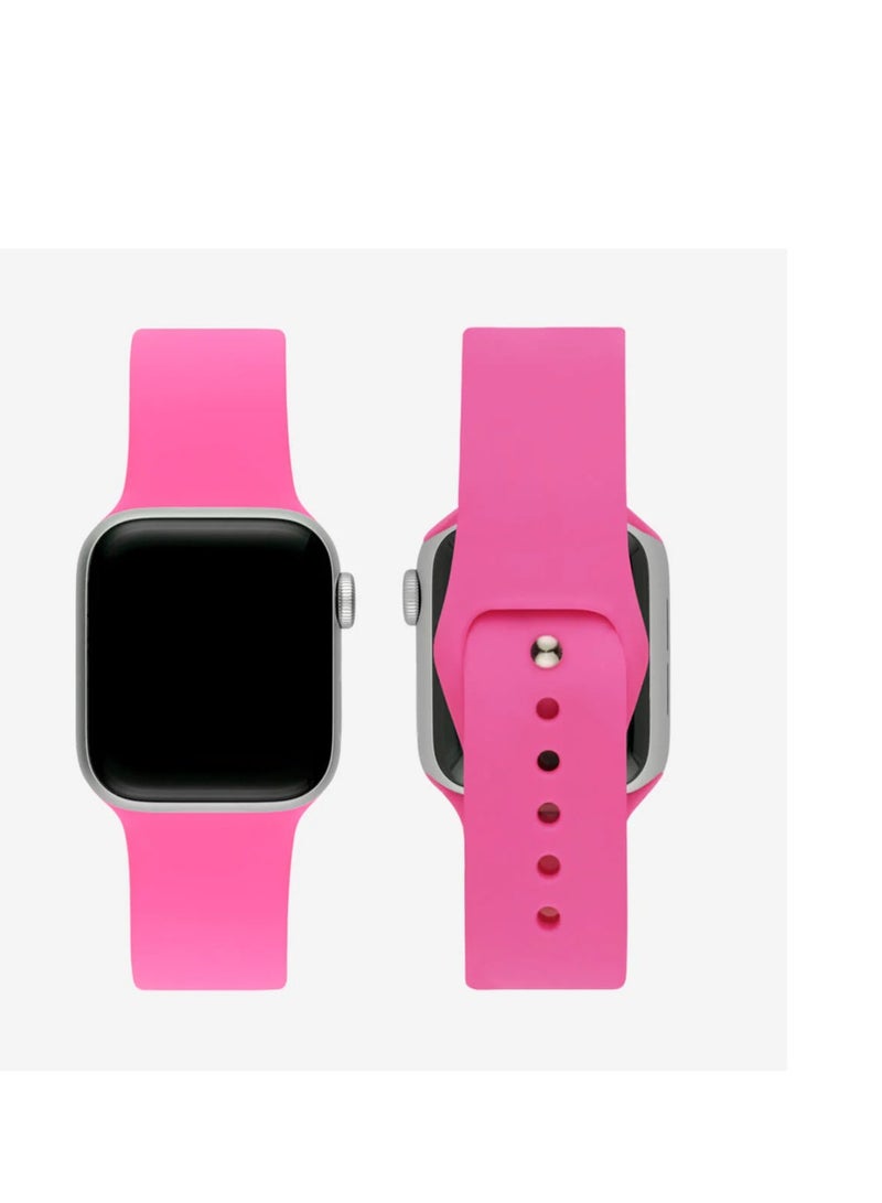 Silicone Watch Band For Samsung Galaxy Watch 46mm   22mm Anti-Shatter Strap - DARK PINK - Image 2