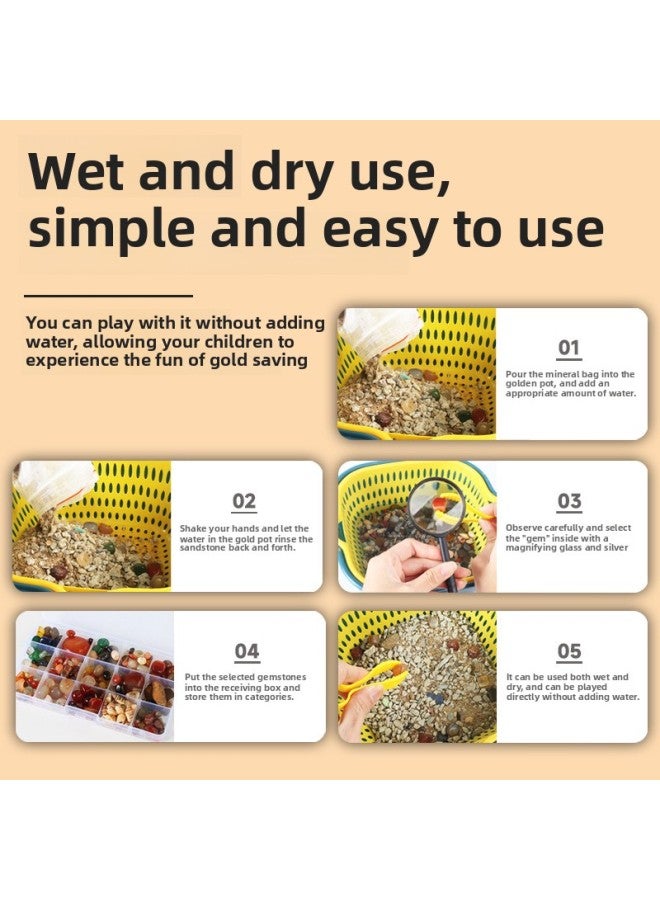 Children's Gold Sand Toys Taobao Ore Archaeological Mining Gem Digging Blind Box Treasure Hunting Hunter Mining Bag Boys And Girls-Color:Volcanic Wonderland  - Image 4