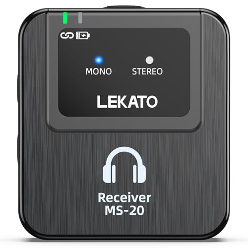 LEKATO Wireless in-Ear Monitor Receiver, Only Support USB-C Charging, Not Compatible with Charging Case 2.4G IEM System, Auto-Pairing, OTG Support(1 Receiver) - Image 1