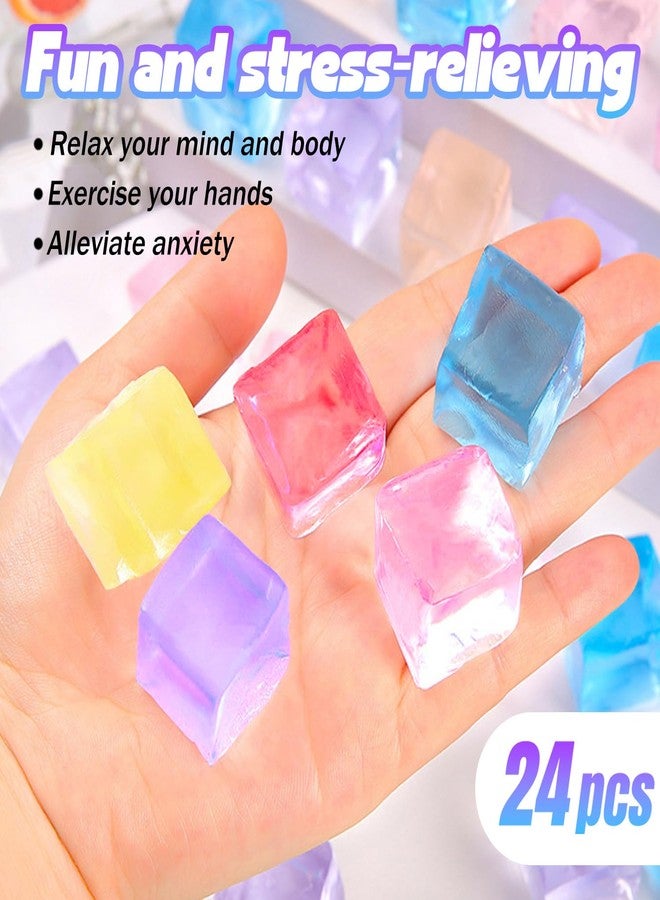 TSFGDYL 24 Pcs Ice Fidget Stress Balls, Squeeze Sensory Toys, Mini Squishy Fidget Toys for Kids & Adults Ages 3+, Anxiety & Stress Relief, Perfect for Party Favors, Birthdays, Classroom Prize Box Toys - Image 3