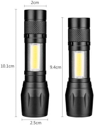 Care4 Care 4 USB Rechargeable led Pocket Flashlight with Clip. Torch (Black : Rechargeable) - Image 4
