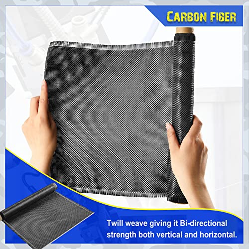 Treela 1 Pcs 4.17ft x 12" Carbon Fiber Cloth Roll, 2 x 2 Plain Weave-3k/220g Fabric for Structural Reinforcement on Concrete Walls, Basements, Boats - Image 4