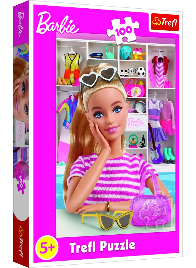 Trefl Puzzles - "100" - Meet Barbie / Mattel, Barbie - Image 1