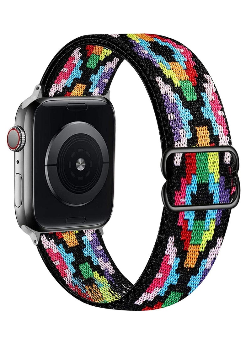Generic - Nylon Solo Loop Stretchy Straps For Apple Watch Band 41mm 40mm 38mm, Elastic Wristbands Strap for iwatch Ultra/Ultra 2 Series 9 8 7 6 5 4 3 2 1 SE 2 SE - Image 1