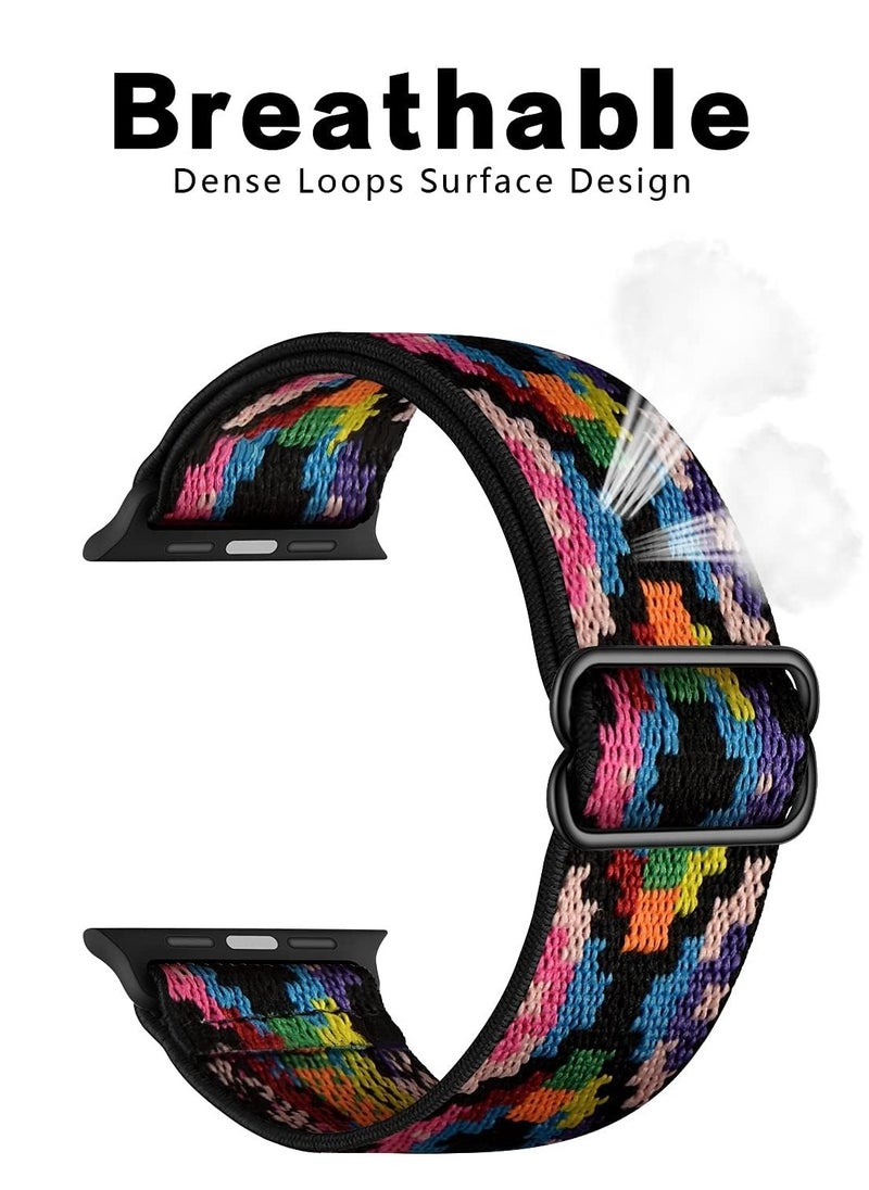 Generic - Nylon Solo Loop Stretchy Straps For Apple Watch Band 41mm 40mm 38mm, Elastic Wristbands Strap for iwatch Ultra/Ultra 2 Series 9 8 7 6 5 4 3 2 1 SE 2 SE - Image 1