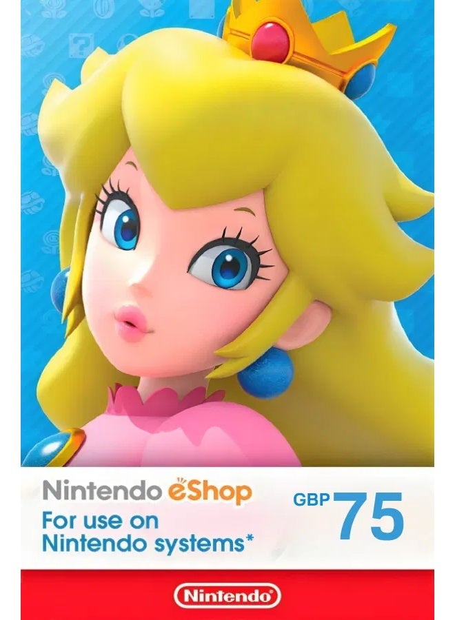 Nintendo eShop UK Gift Card £75 Digital Code