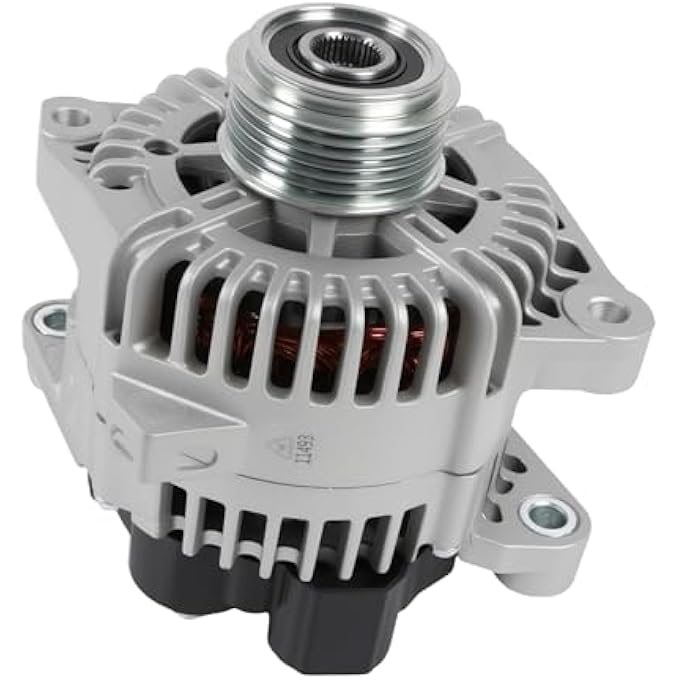 YOMALL Alternator 11493 for 2010-2012 Santa Fe 2.4L for 2011-2014 Sonata 2.0L for 2012-2013 Optima 2.0L for 2011-2012 Sorento 2.4L Vehicle Alternator 110Amp 6-Groove Pulley 11493N 37300-2G600 TG11C089 - Image 1